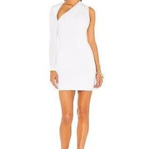 Chic One-Shoulder White Dress NWT